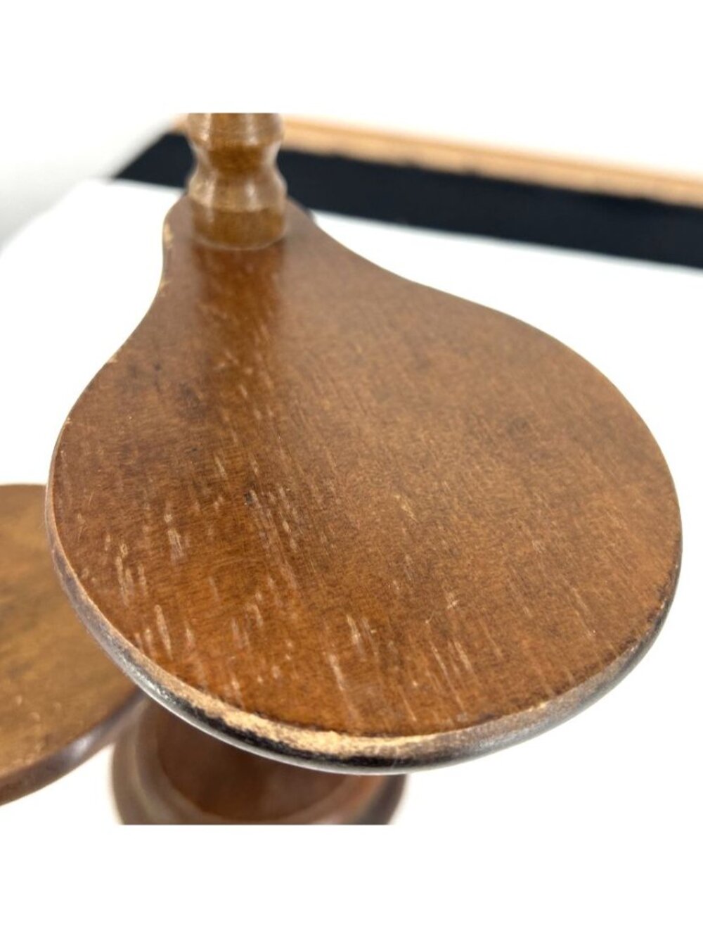 Wood 3 Tier Paddle Plant Stand MCM Display Shelf 13.75" Vintage - Picture 4 of 9